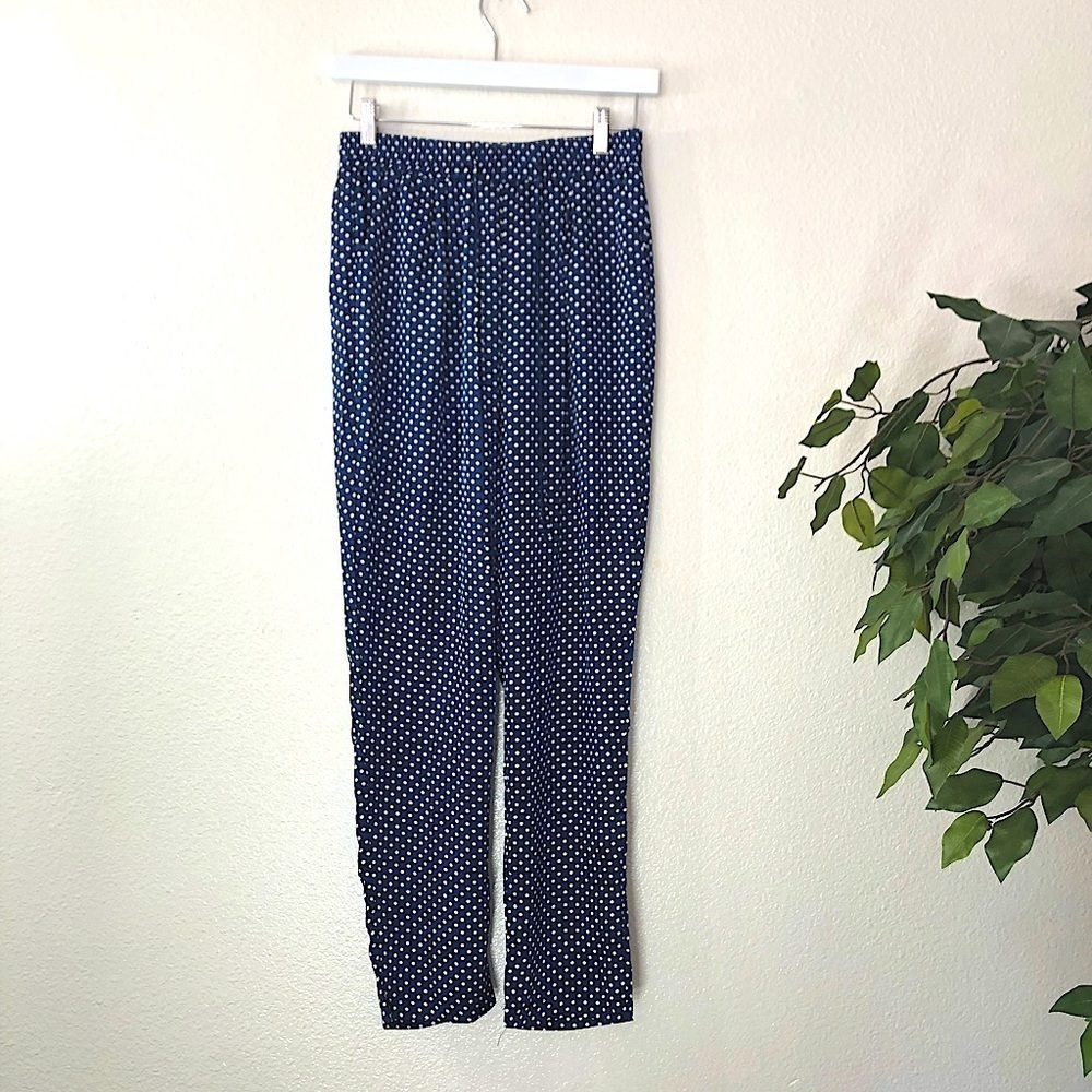 PrettyLittleThing Blue Polka Dot Pants